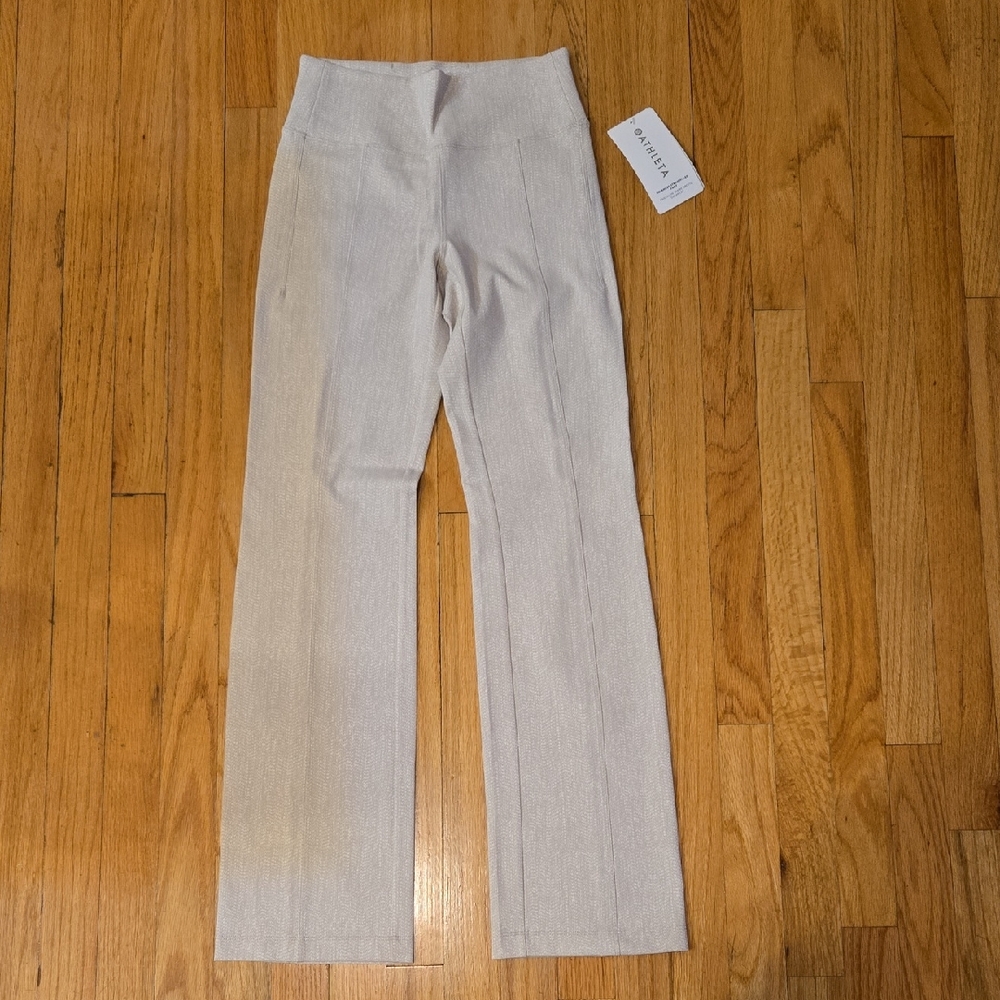 Athleta Delancey Straight Leg Pants in Cream